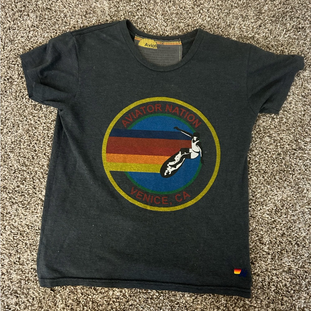 aviator nation shirt, in charcoal size xs